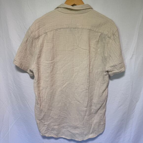 J Crew Factory Mens Short Sleeve Gauze Button Up Shirt Large Casual Preppy - Picture 3 of 11
